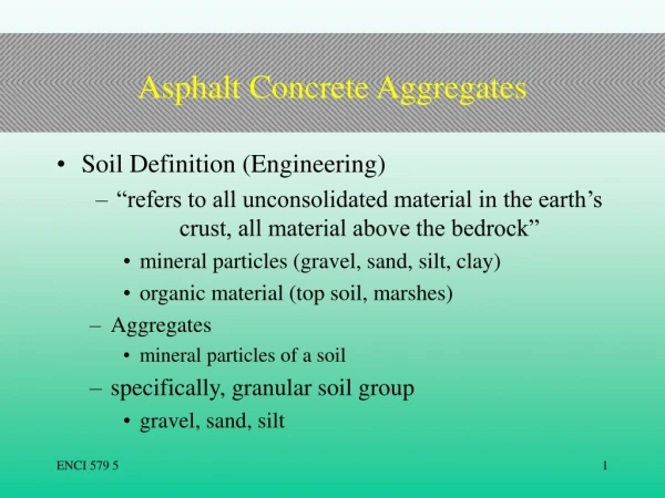 Asphalt Concrete Aggregates