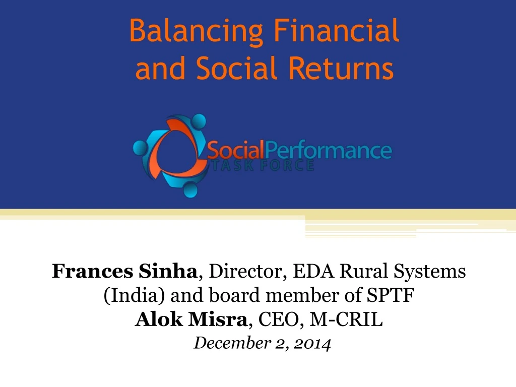balancing financial and social returns