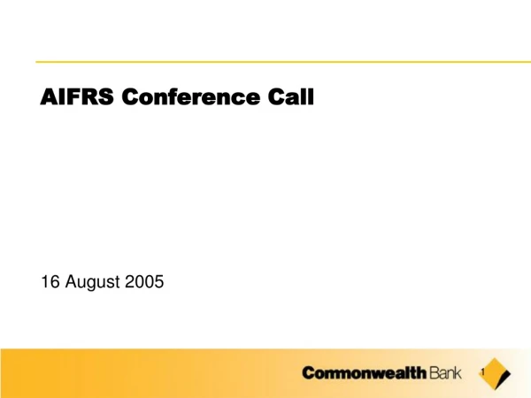 AIFRS Conference Call