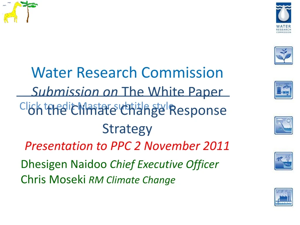 water research commission submission on the white