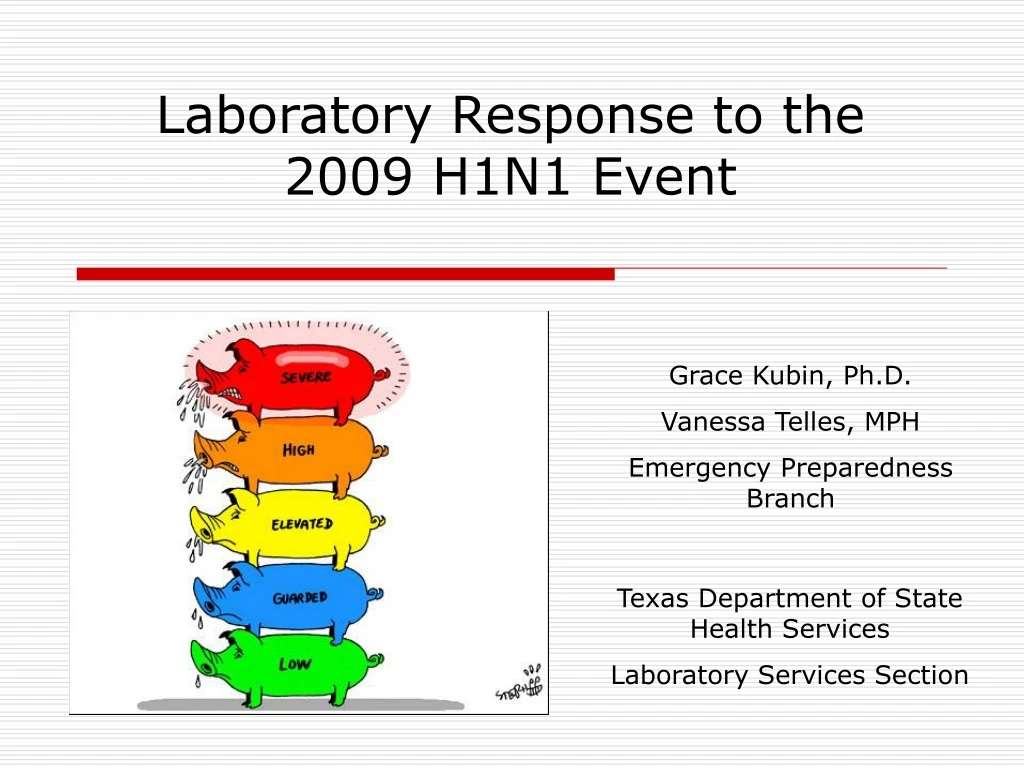 laboratory response to the 2009 h1n1 event