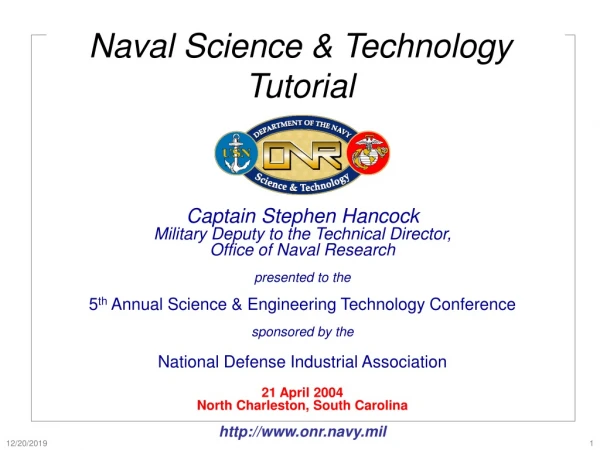Naval Science &amp; Technology Tutorial