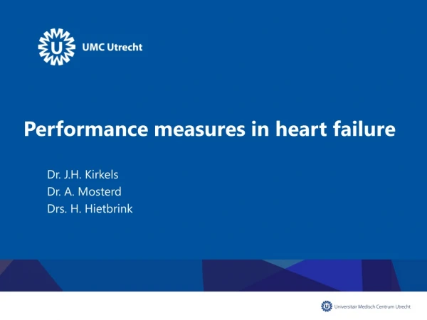 Performance measures in heart failure