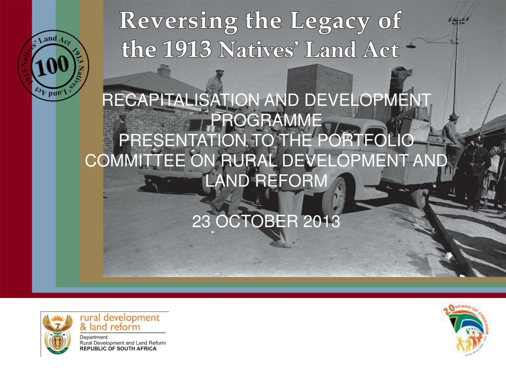 recapitalisation and development programme