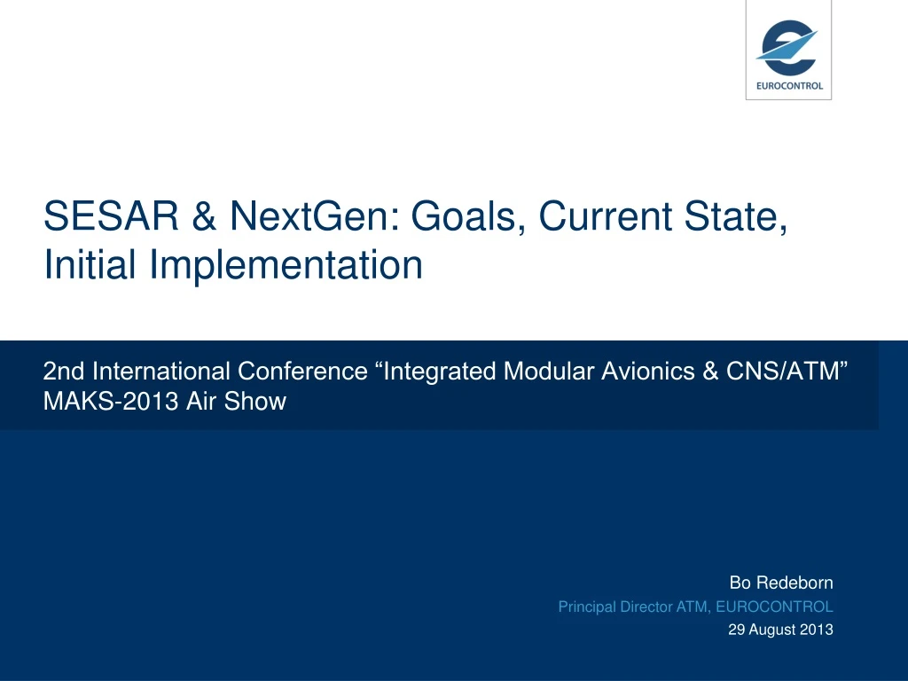 sesar nextgen goals current state initial implementation