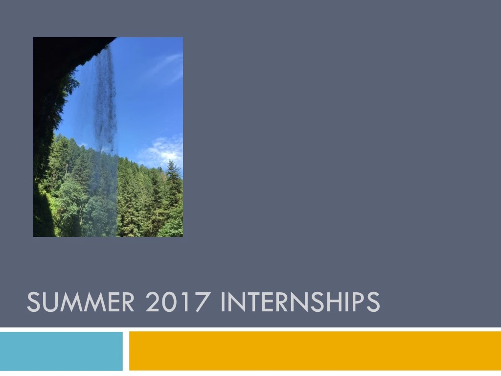 summer 2017 internships