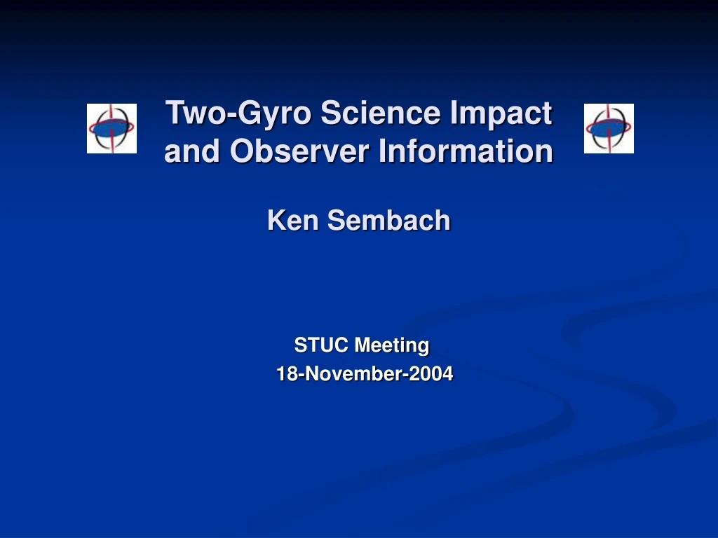 two gyro science impact and observer information ken sembach