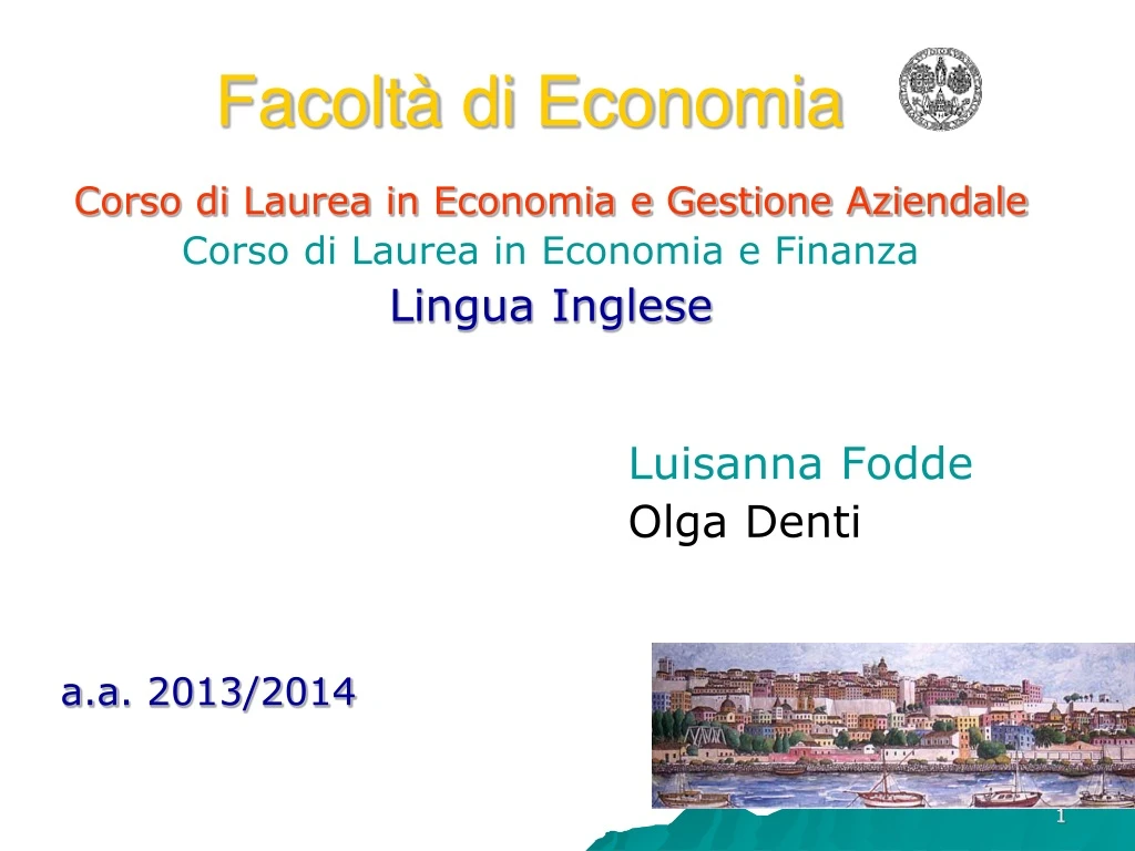 facolt di economia