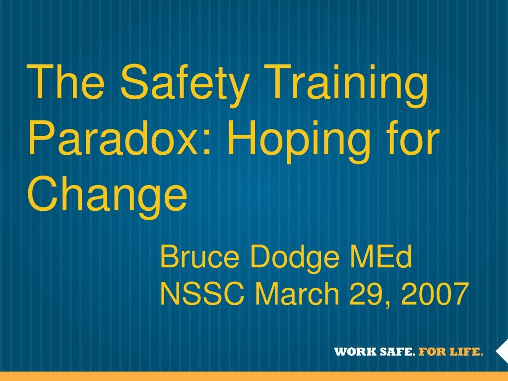the safety training paradox hoping for change