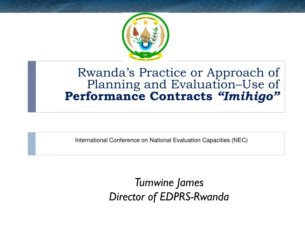 rwanda s practice or approach of planning and evaluation use of performance contracts imihigo