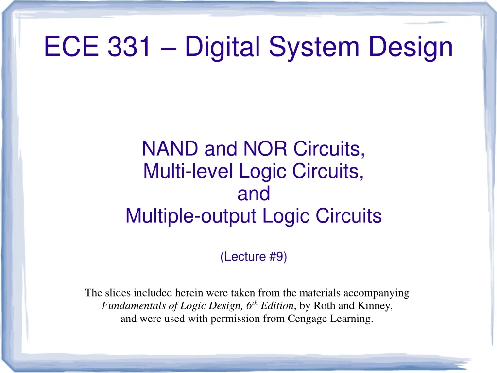 PPT - ECE 331 – Digital System Design PowerPoint Presentation, Free ...