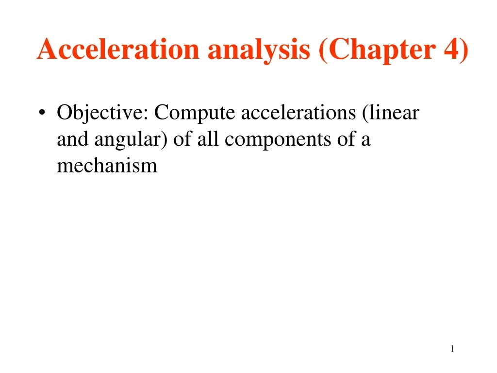 acceleration analysis chapter 4