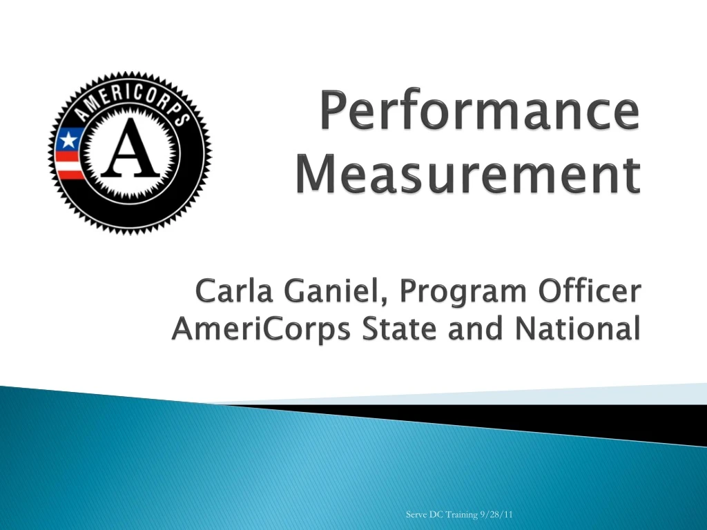 performance measurement carla ganiel program officer americorps state and national
