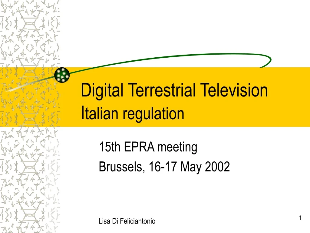 digital terrestrial television i talian regulation