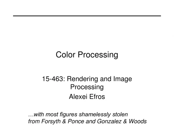 Color Processing