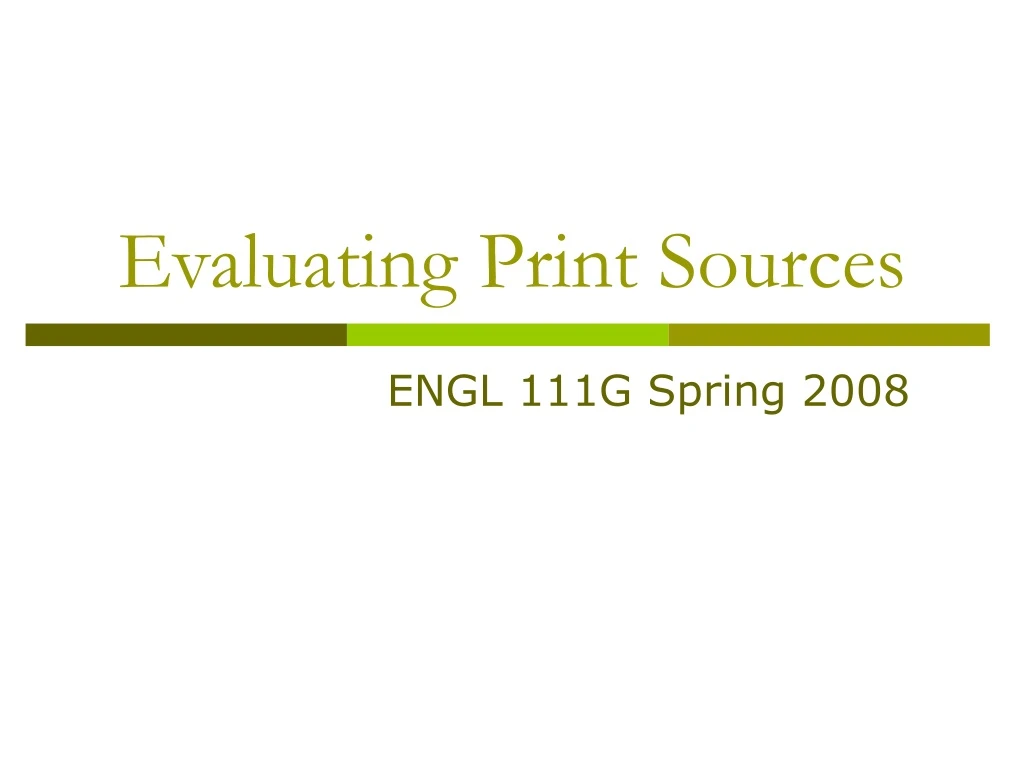 evaluating print sources