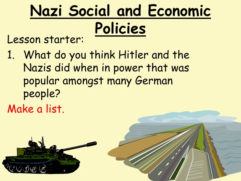 nazi social and economic policies