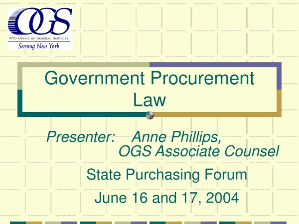 Government Procurement Law
