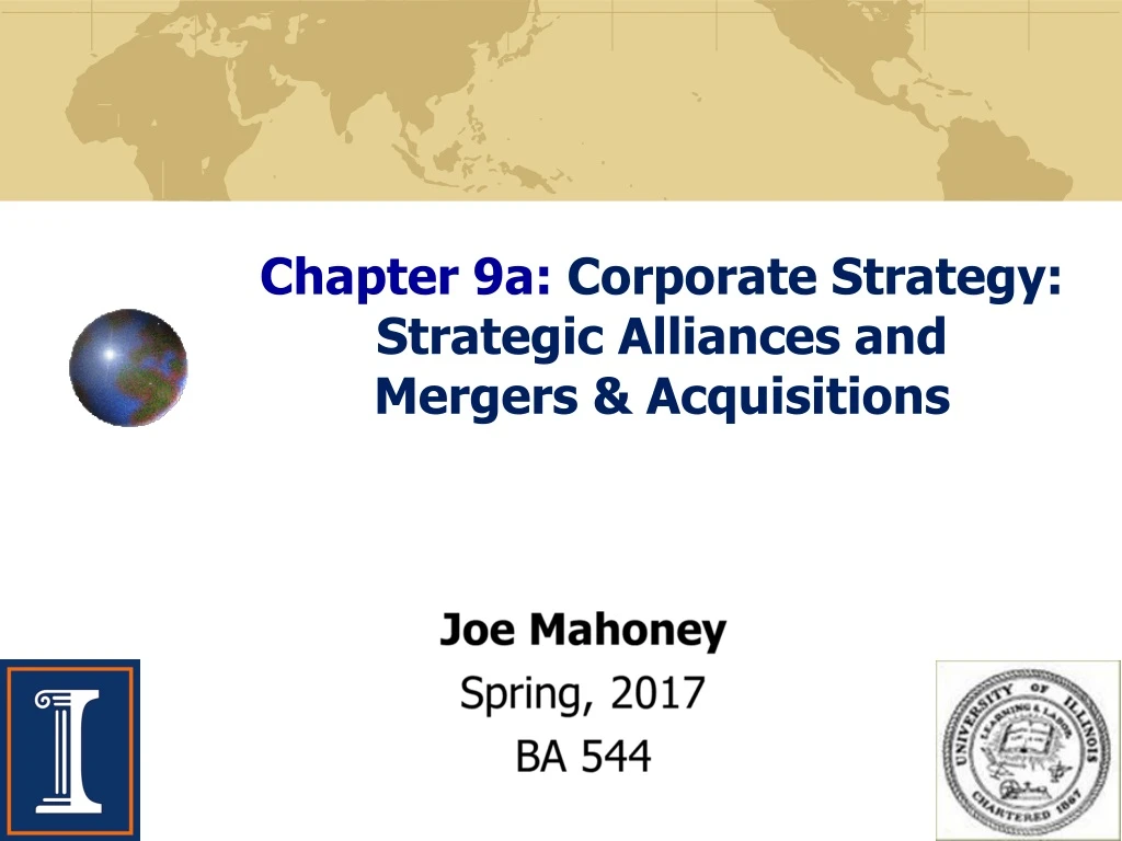 chapter 9a corporate strategy strategic alliances and mergers acquisitions
