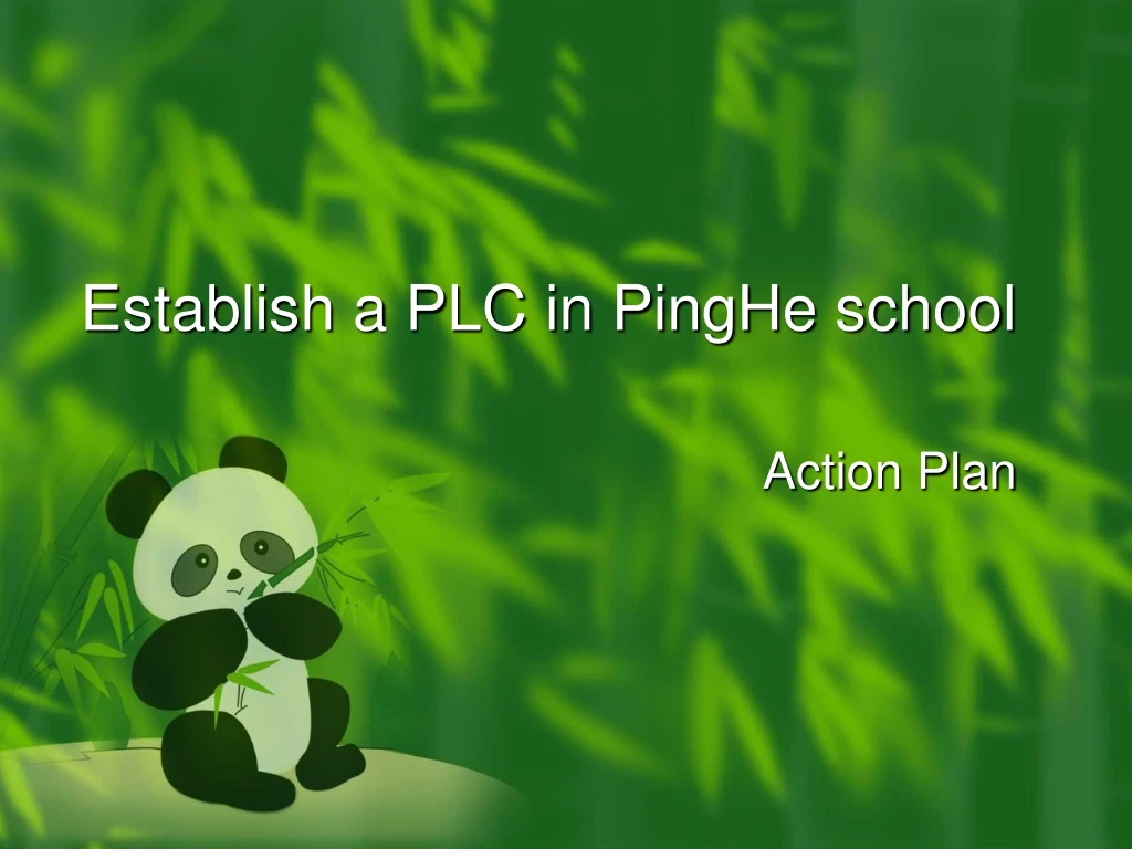 establish a plc in pinghe school