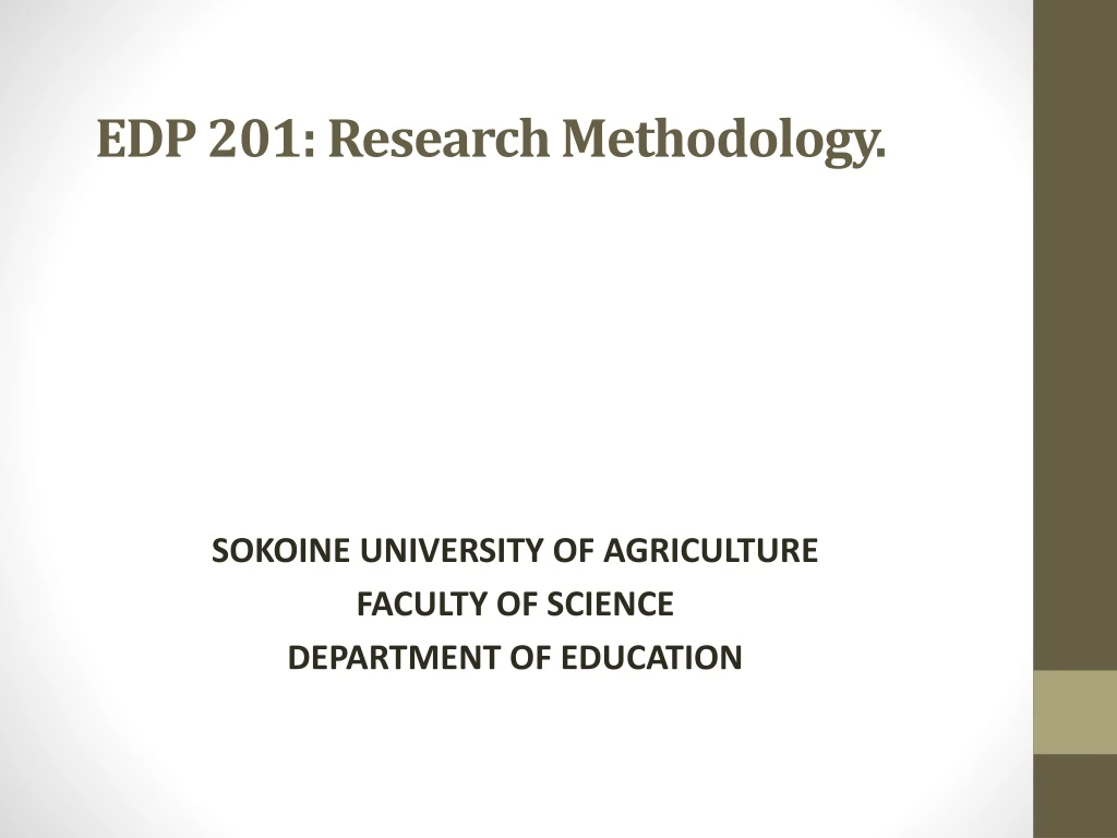 edp 201 research methodology