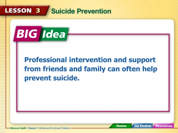 Professional intervention and support from friends and family can often help prevent suicide.