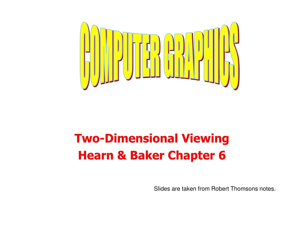 two dimensional viewing hearn baker chapter 6