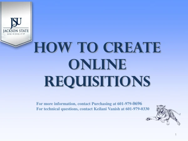 How to create Online Requisitions