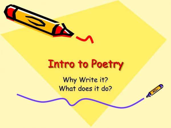 Intro to Poetry