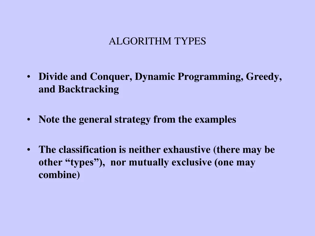 algorithm types