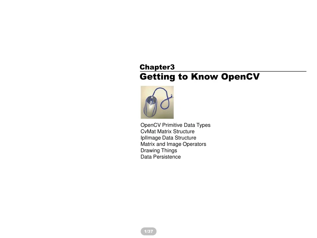 chapter3 getting to know opencv