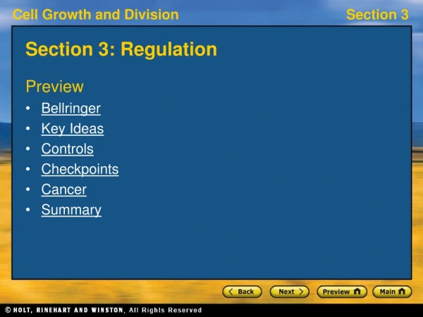 Section 3: Regulation