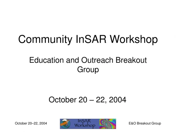 Community InSAR Workshop