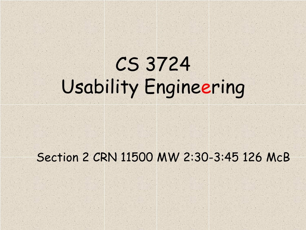 cs 3724 usability engine e ring