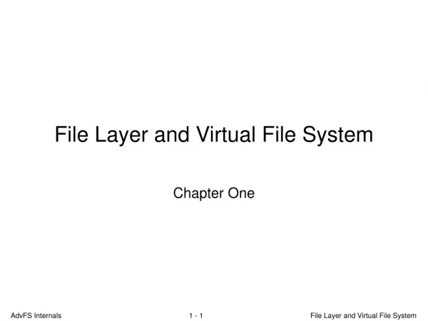 File Layer and Virtual File System