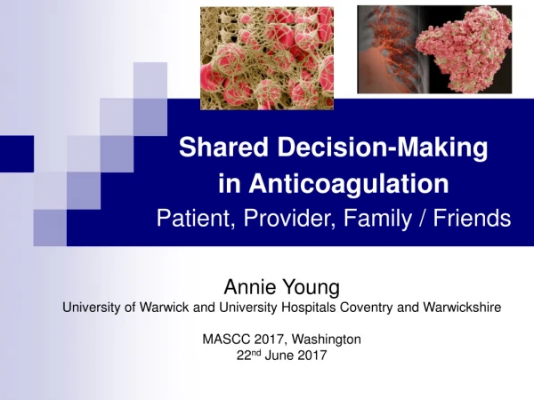 Annie Young University of Warwick and University Hospitals Coventry and Warwickshire