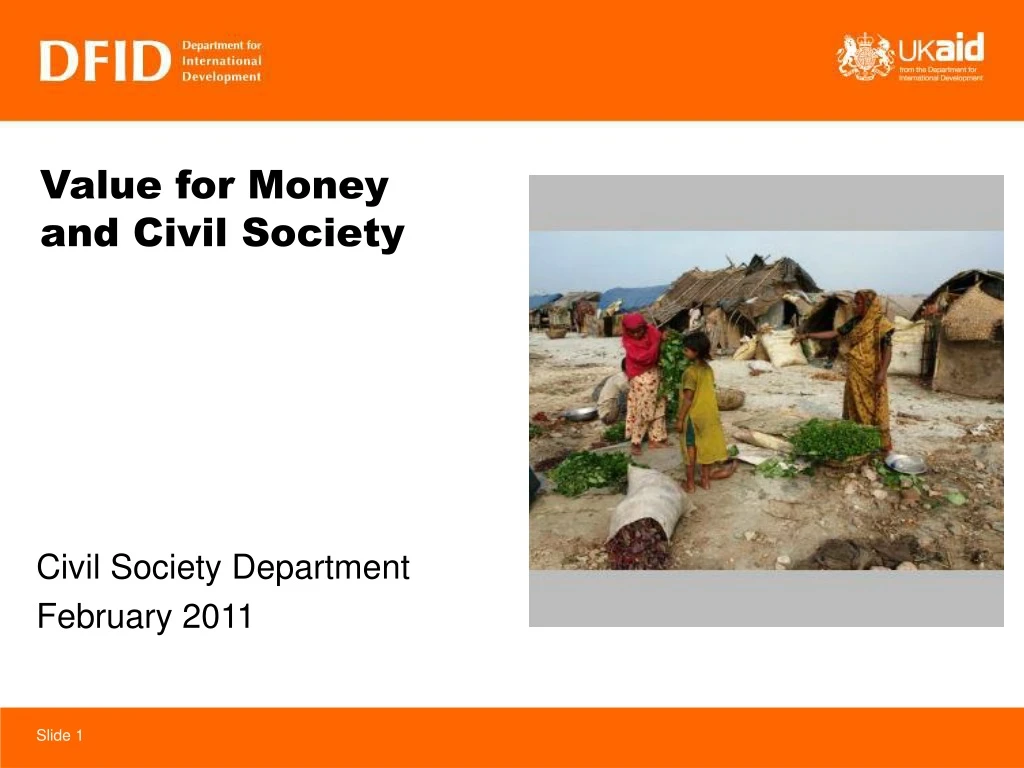 value for money and civil society