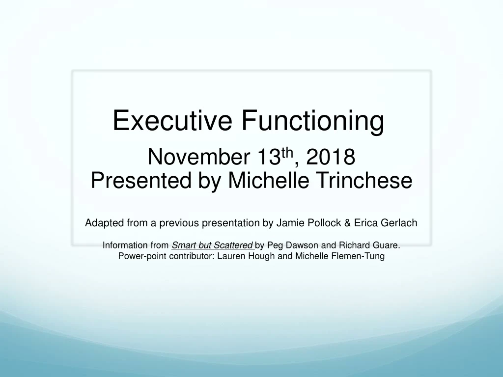 executive functioning