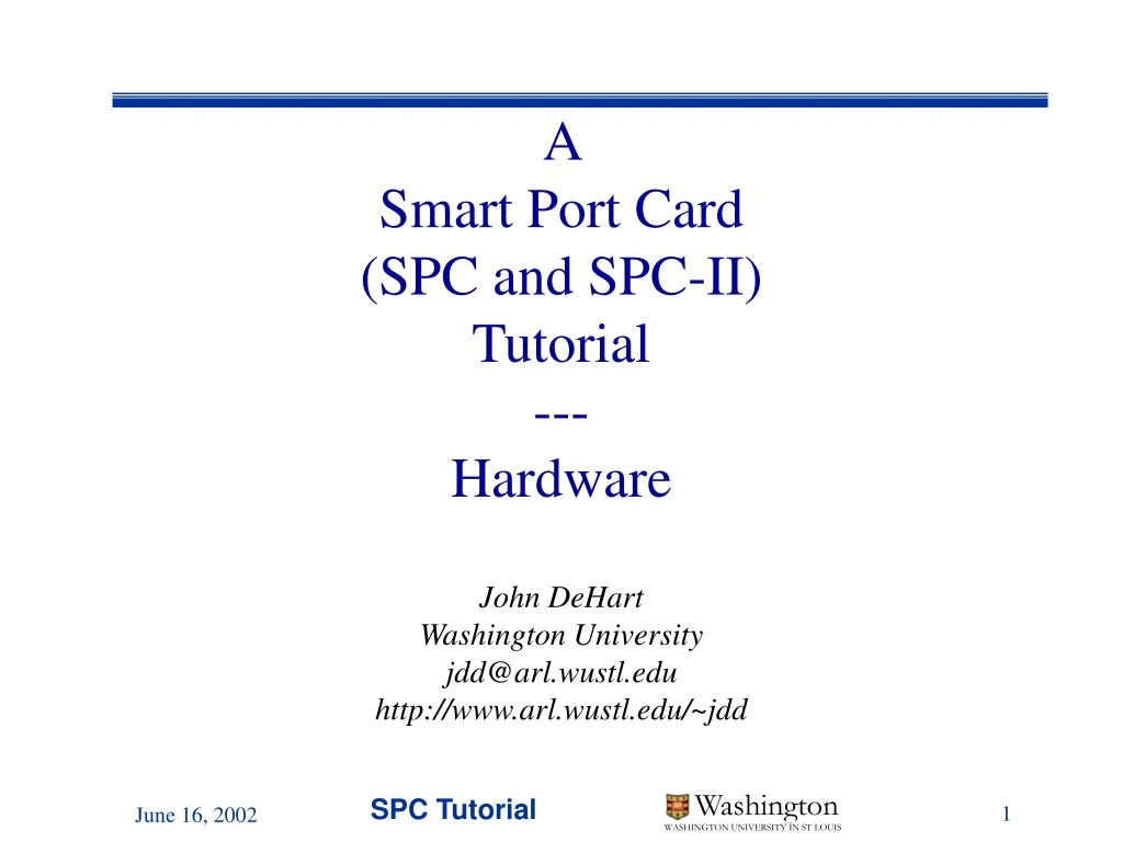 a smart port card spc and spc ii tutorial