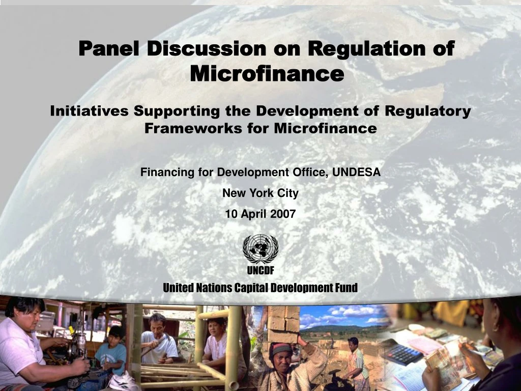 panel discussion on regulation of microfinance