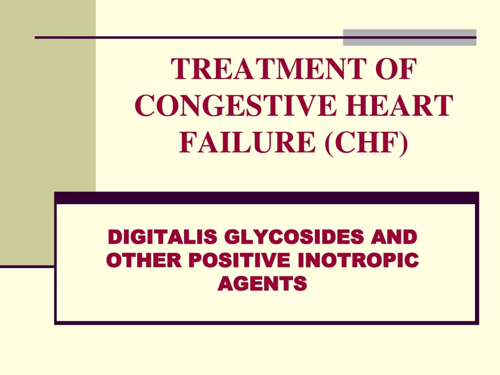 treatment of congestive heart failure chf