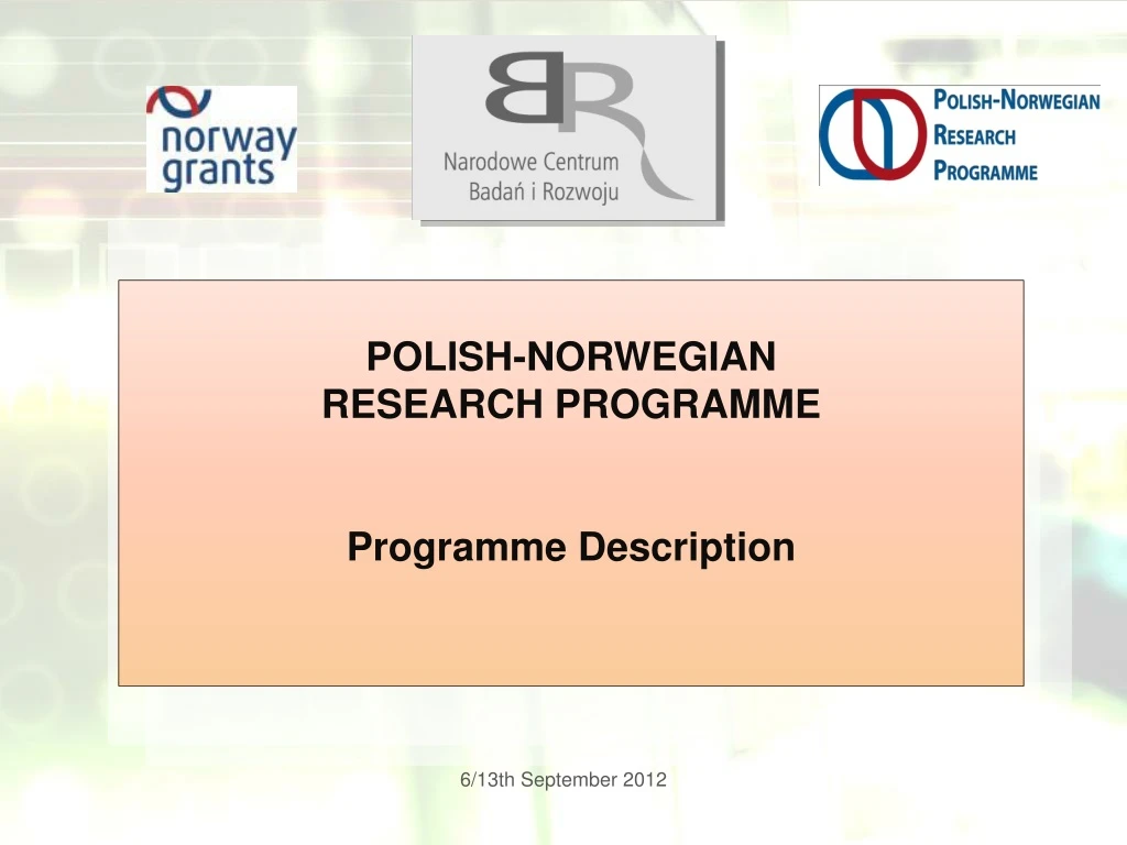 polish norwegian research programme programme