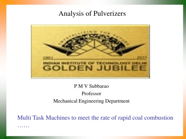 Analysis of Pulverizers