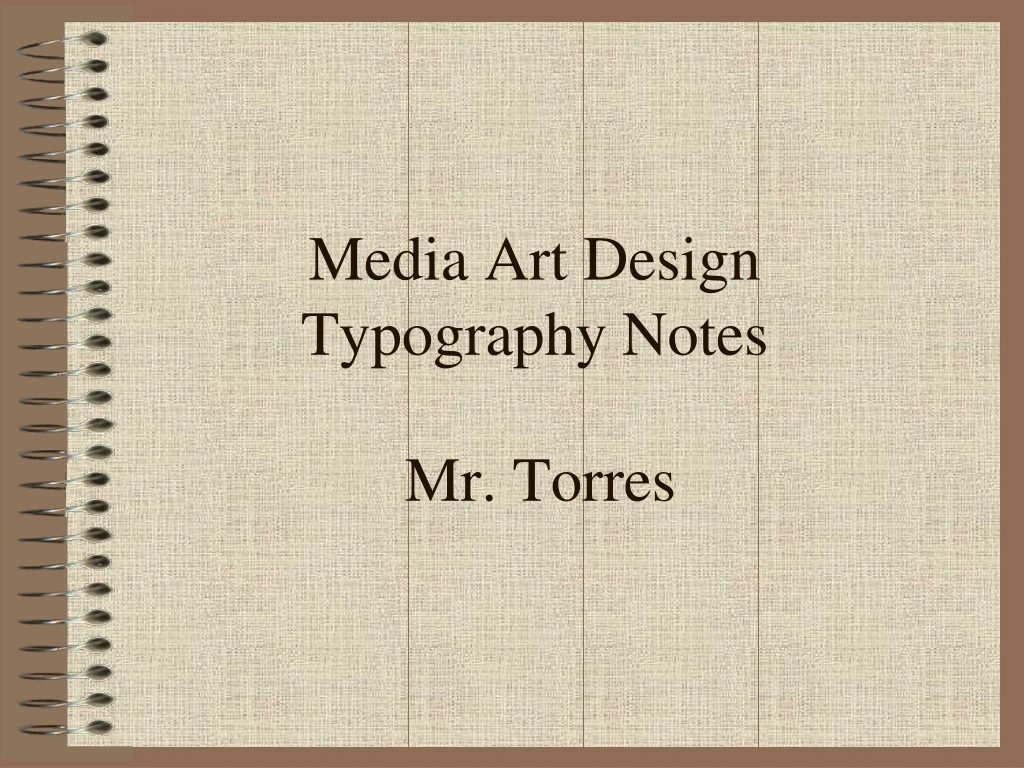 media art design typography notes