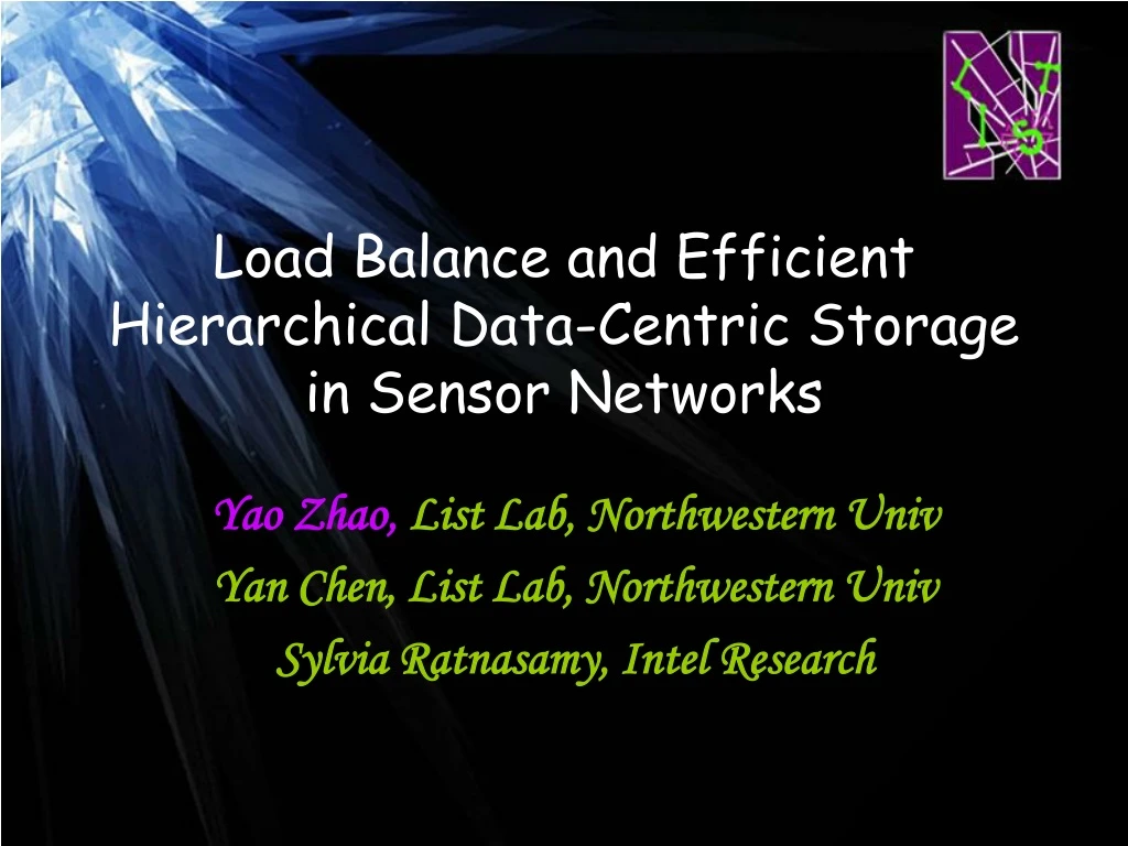 load balance and efficient hierarchical data centric storage in sensor networks