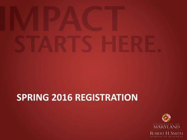 Spring 2016 Registration