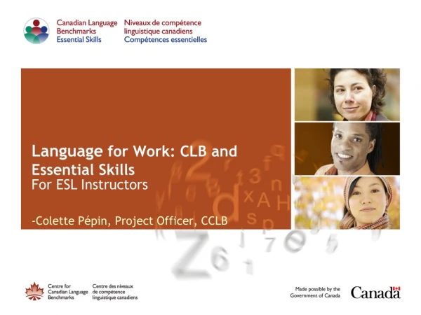 Language  for Work: CLB and Essential Skills