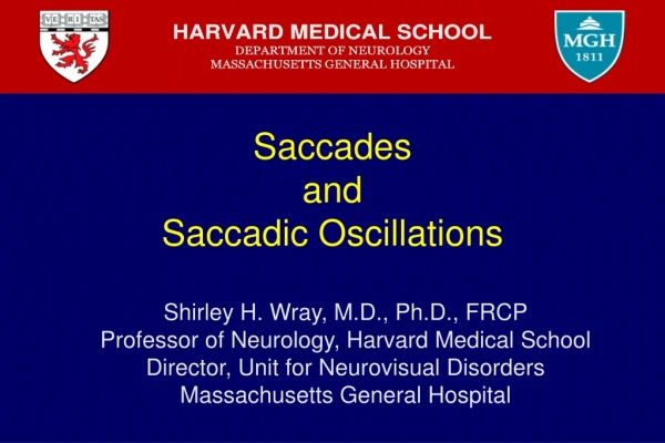 Saccades and Saccadic Oscillations