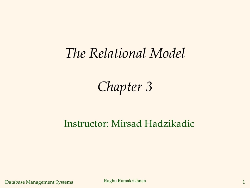 the relational model chapter 3