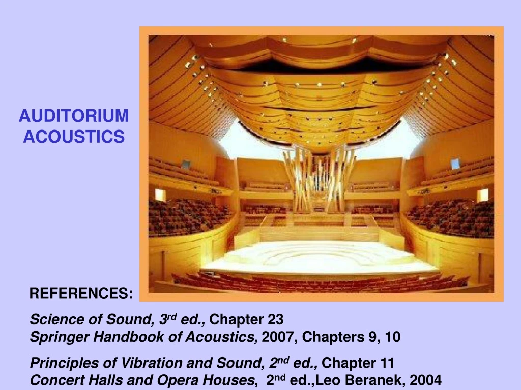 auditorium acoustics